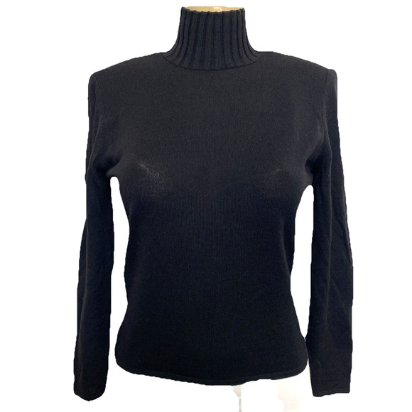 Valentino Miss V Wool Turtleneck Sweater Pullover Long Sleeve Vintage Kn… - Picture 1 of 7